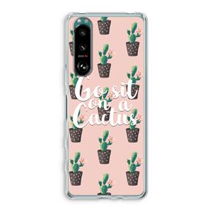 CaseCompany Cactus quote: Sony Xperia 5 III Transparant Hoesje