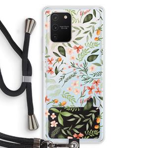 CaseCompany Sweet little flowers: Samsung Galaxy S10 Lite Transparant Hoesje met koord