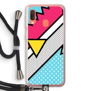 CaseCompany Pop Art #3: Samsung Galaxy A20e Transparant Hoesje met koord