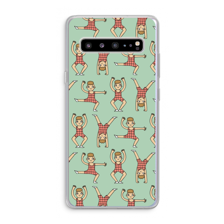 CaseCompany Gymboys: Samsung Galaxy S10 5G Transparant Hoesje