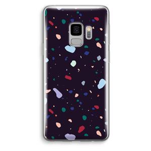 CaseCompany Dark Rounded Terrazzo: Samsung Galaxy S9 Transparant Hoesje