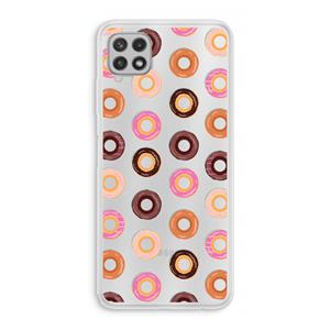 CaseCompany Donuts: Samsung Galaxy A22 4G Transparant Hoesje