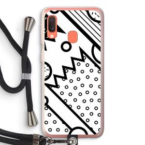CaseCompany Pop Art #4: Samsung Galaxy A20e Transparant Hoesje met koord