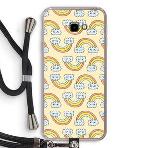CaseCompany Regenboog: Samsung Galaxy J4 Plus Transparant Hoesje met koord