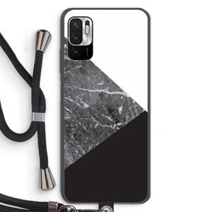 CaseCompany Combinatie marmer: Xiaomi Redmi Note 10 5G Transparant Hoesje met koord