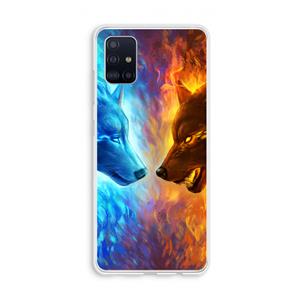 CaseCompany Fire & Ice: Galaxy A51 4G Transparant Hoesje