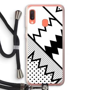 CaseCompany Pop Art #5: Samsung Galaxy A20e Transparant Hoesje met koord