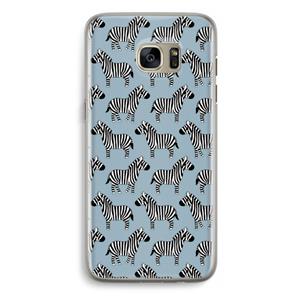 CaseCompany Zebra: Samsung Galaxy S7 Edge Transparant Hoesje
