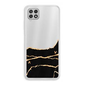CaseCompany Gouden marmer: Samsung Galaxy A22 4G Transparant Hoesje