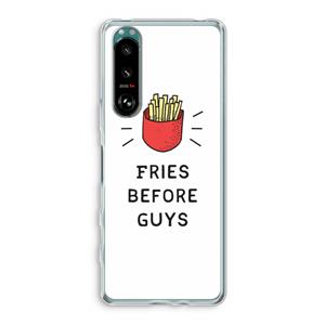 CaseCompany Fries before guys: Sony Xperia 5 III Transparant Hoesje