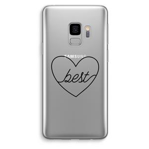 CaseCompany Best heart black: Samsung Galaxy S9 Transparant Hoesje