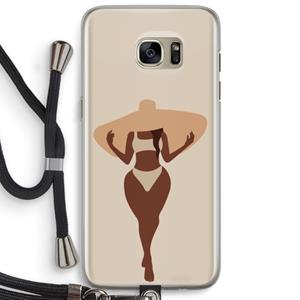 CaseCompany Let's get salty: Samsung Galaxy S7 Edge Transparant Hoesje met koord