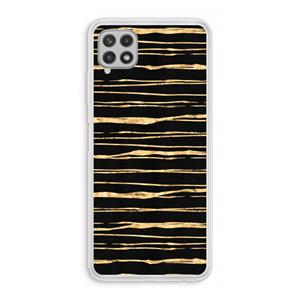 CaseCompany Gouden strepen: Samsung Galaxy A22 4G Transparant Hoesje