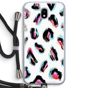 CaseCompany Cheetah color: Samsung Galaxy J5 (2017) Transparant Hoesje met koord