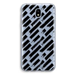 CaseCompany Zwarte vegen: Samsung Galaxy J5 (2017) Transparant Hoesje
