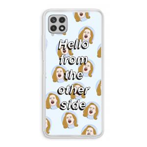 CaseCompany Hello: Samsung Galaxy A22 4G Transparant Hoesje