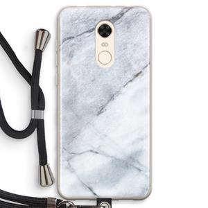 CaseCompany Witte marmer: Xiaomi Redmi 5 Transparant Hoesje met koord