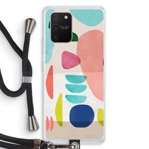 CaseCompany Bold Rounded Shapes: Samsung Galaxy S10 Lite Transparant Hoesje met koord