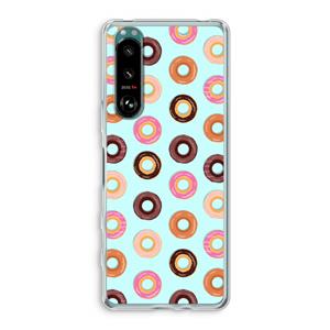 CaseCompany Donuts: Sony Xperia 5 III Transparant Hoesje