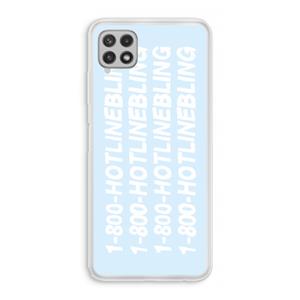 CaseCompany Hotline bling blue: Samsung Galaxy A22 4G Transparant Hoesje