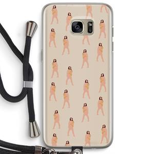 CaseCompany You're so golden: Samsung Galaxy S7 Edge Transparant Hoesje met koord