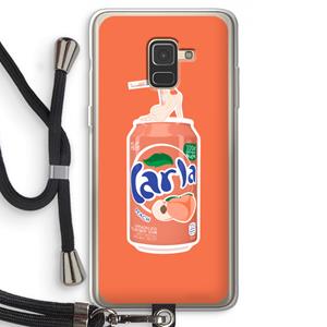 CaseCompany S(peach)less: Samsung Galaxy A8 (2018) Transparant Hoesje met koord