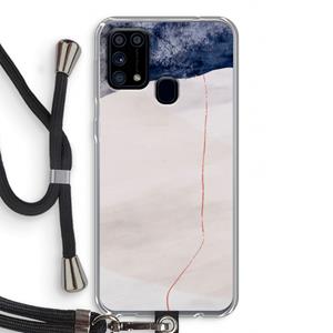 CaseCompany Stone White: Samsung Galaxy M31 Transparant Hoesje met koord