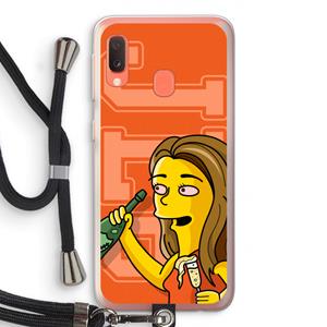 CaseCompany Jamie Lee Simpson: Samsung Galaxy A20e Transparant Hoesje met koord