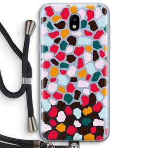 CaseCompany Colored Giraffe: Samsung Galaxy J5 (2017) Transparant Hoesje met koord