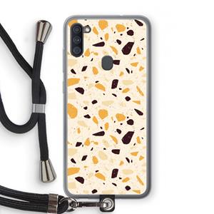 CaseCompany Terrazzo N°13: Samsung Galaxy A11 Transparant Hoesje met koord