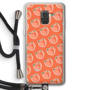 CaseCompany Just peachy: Samsung Galaxy A8 (2018) Transparant Hoesje met koord