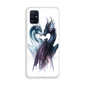 CaseCompany Yin Yang Dragons: Galaxy A51 4G Transparant Hoesje
