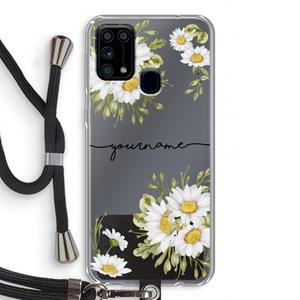 CaseCompany Daisies: Samsung Galaxy M31 Transparant Hoesje met koord