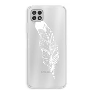 CaseCompany Pluim: Samsung Galaxy A22 4G Transparant Hoesje