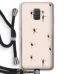 CaseCompany Dancing #1: Samsung Galaxy A8 (2018) Transparant Hoesje met koord