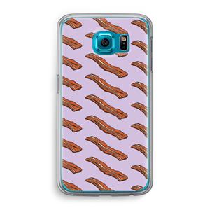 CaseCompany Bacon to my eggs #2: Samsung Galaxy S6 Transparant Hoesje