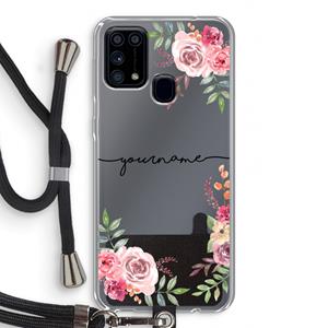 CaseCompany Rozen: Samsung Galaxy M31 Transparant Hoesje met koord