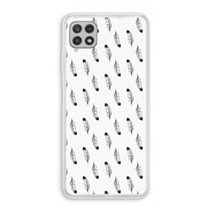 CaseCompany Pluimen: Samsung Galaxy A22 4G Transparant Hoesje