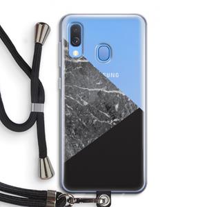 CaseCompany Combinatie marmer: Samsung Galaxy A40 Transparant Hoesje met koord