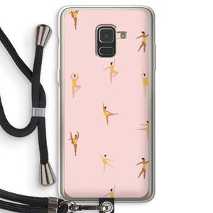CaseCompany Dans #2: Samsung Galaxy A8 (2018) Transparant Hoesje met koord