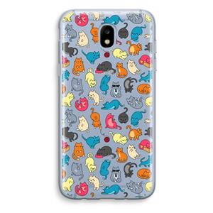 CaseCompany Kleurrijke katten: Samsung Galaxy J5 (2017) Transparant Hoesje
