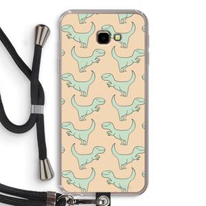 CaseCompany Dinos: Samsung Galaxy J4 Plus Transparant Hoesje met koord