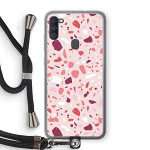 CaseCompany Terrazzo N°15: Samsung Galaxy A11 Transparant Hoesje met koord