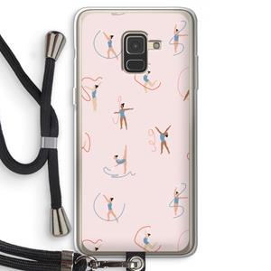 CaseCompany Dancing #3: Samsung Galaxy A8 (2018) Transparant Hoesje met koord
