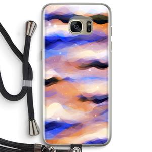CaseCompany Donkere Wolken: Samsung Galaxy S7 Edge Transparant Hoesje met koord