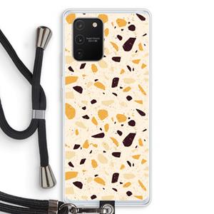 CaseCompany Terrazzo N°13: Samsung Galaxy S10 Lite Transparant Hoesje met koord
