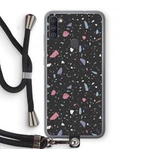 CaseCompany Terrazzo N°16: Samsung Galaxy A11 Transparant Hoesje met koord