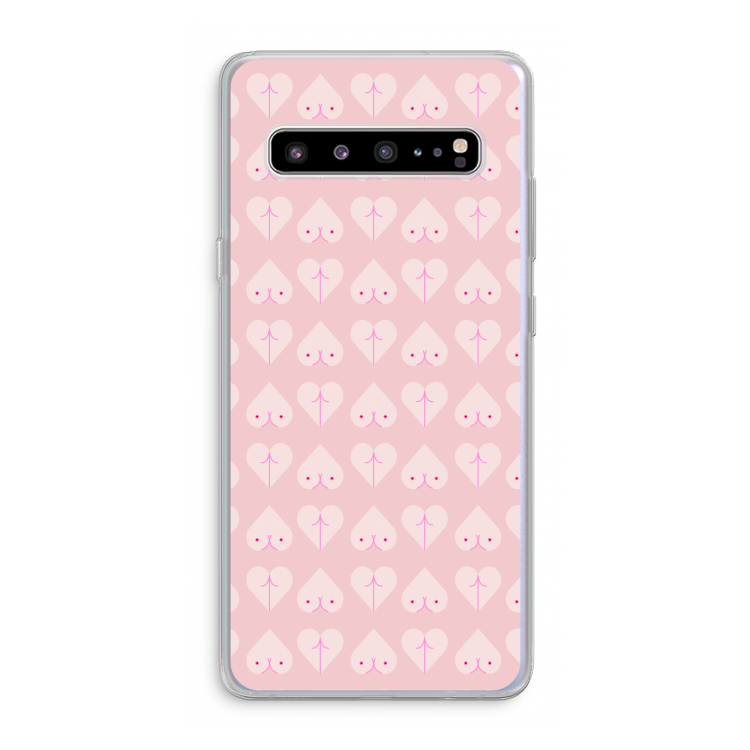 CaseCompany Ass 'n Titties: Samsung Galaxy S10 5G Transparant Hoesje