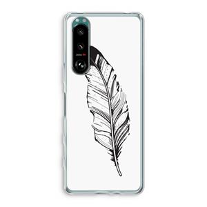 CaseCompany Pluim: Sony Xperia 5 III Transparant Hoesje
