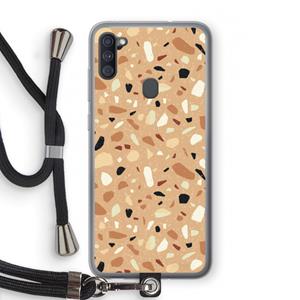 CaseCompany Terrazzo N°17: Samsung Galaxy A11 Transparant Hoesje met koord